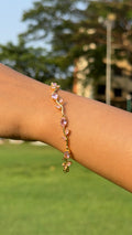 Tulip Gemstone Bracelet – Gold Plated