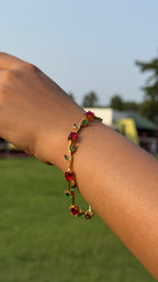 Tulip Gemstone Bracelet – Gold Plated