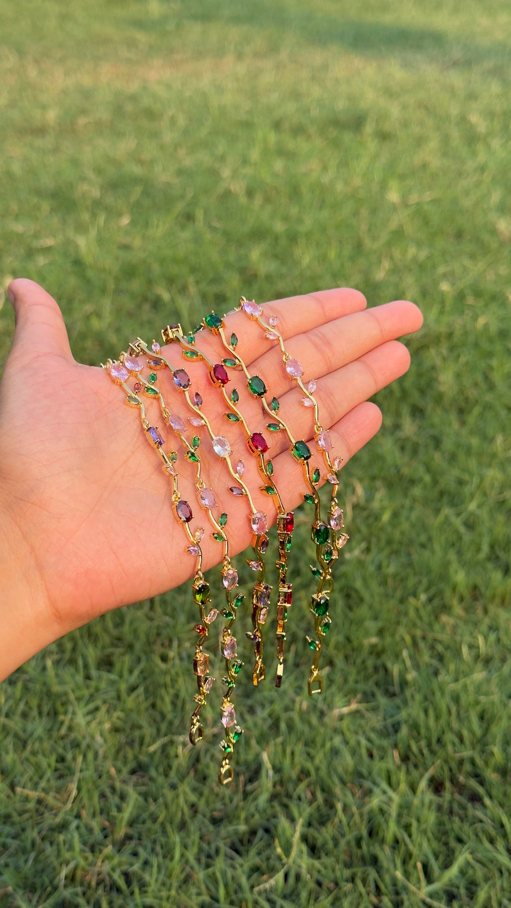 Tulip Gemstone Bracelet – Gold Plated