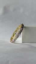 Purple Rose Meenakari Kada | Floral Enamel Bangle | Anti-Tarnish