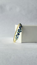 Sapphire Bloom Meenakari Kada | Navy Blue Floral Enamel Bangle