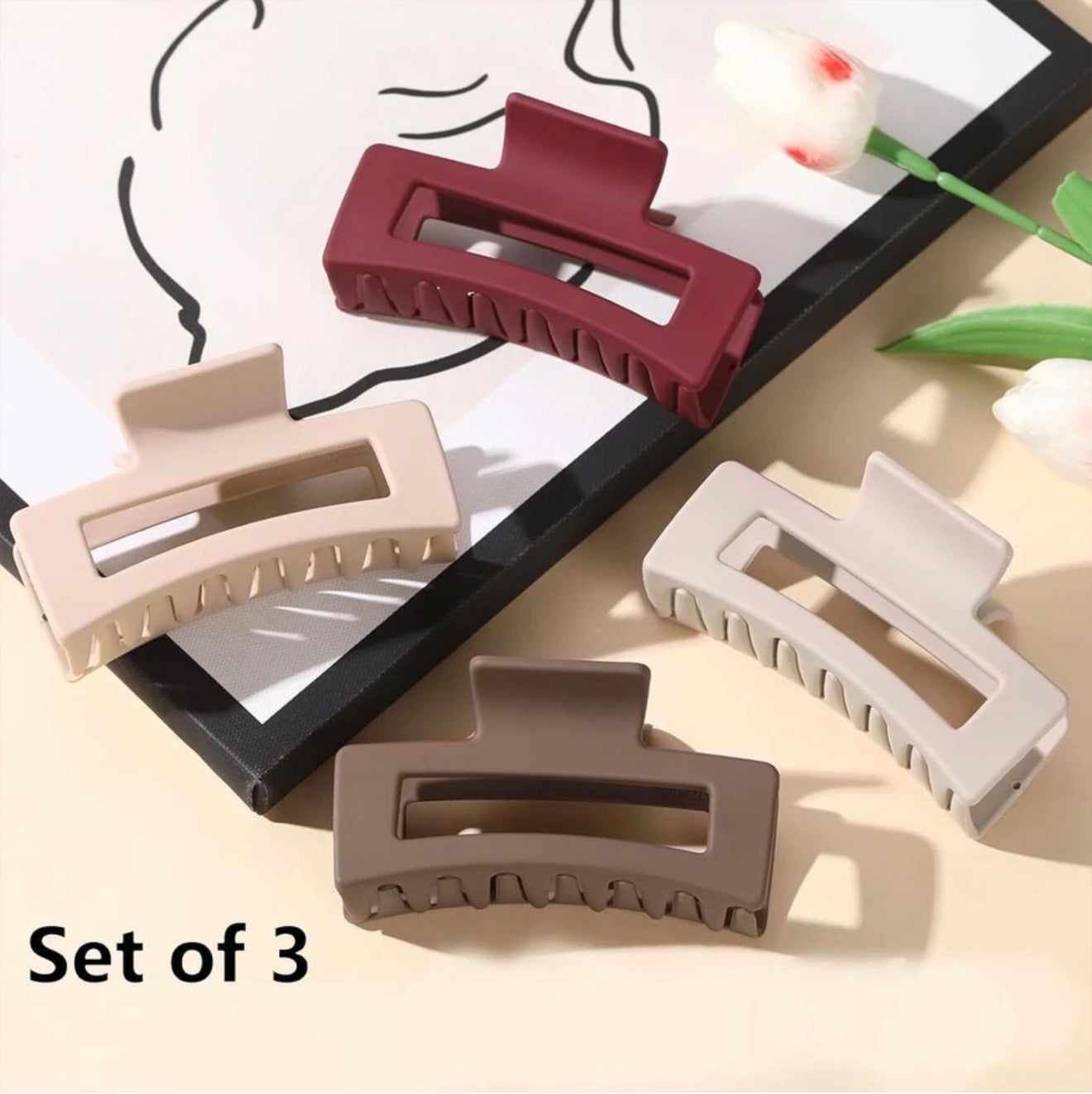 Flexible Silicone Hair Claw Clip – Soft, Unbreakable & Gentle Grip