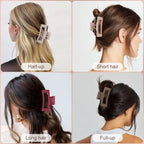 Soft Flexible Silicone Hair Claw Clip – Soft, Unbreakable & Gentle Grip