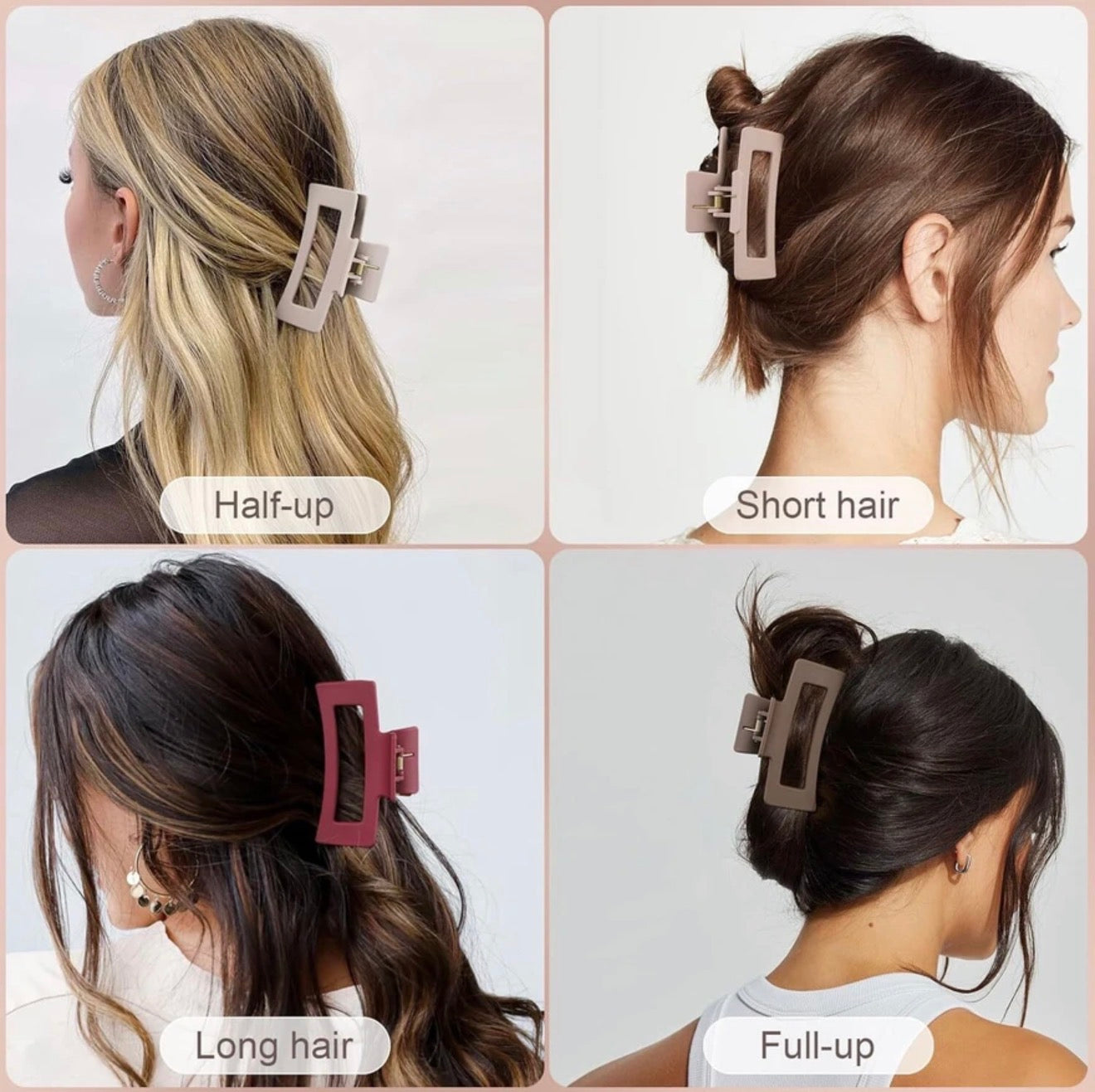 Flexible Silicone Hair Claw Clip – Soft, Unbreakable & Gentle Grip